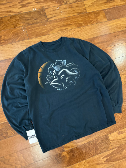 00s UNC Faded Mascot Long Sleeve Tee (XL)