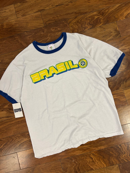 2006 Brasil FIFA World Cup Soccer Ringer Tee (L)