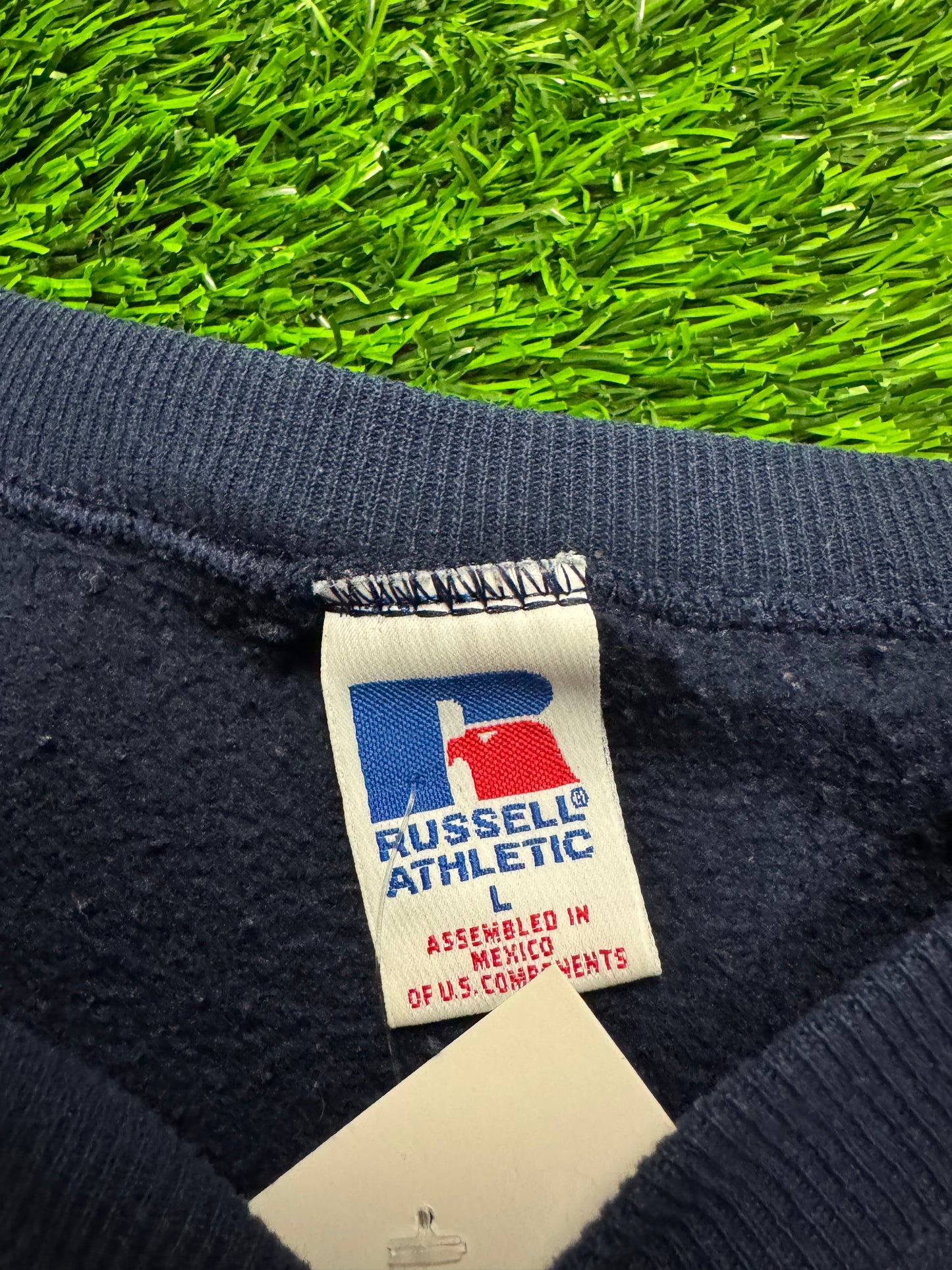 90s Russell Athletics Navy Blank Crewneck (L)