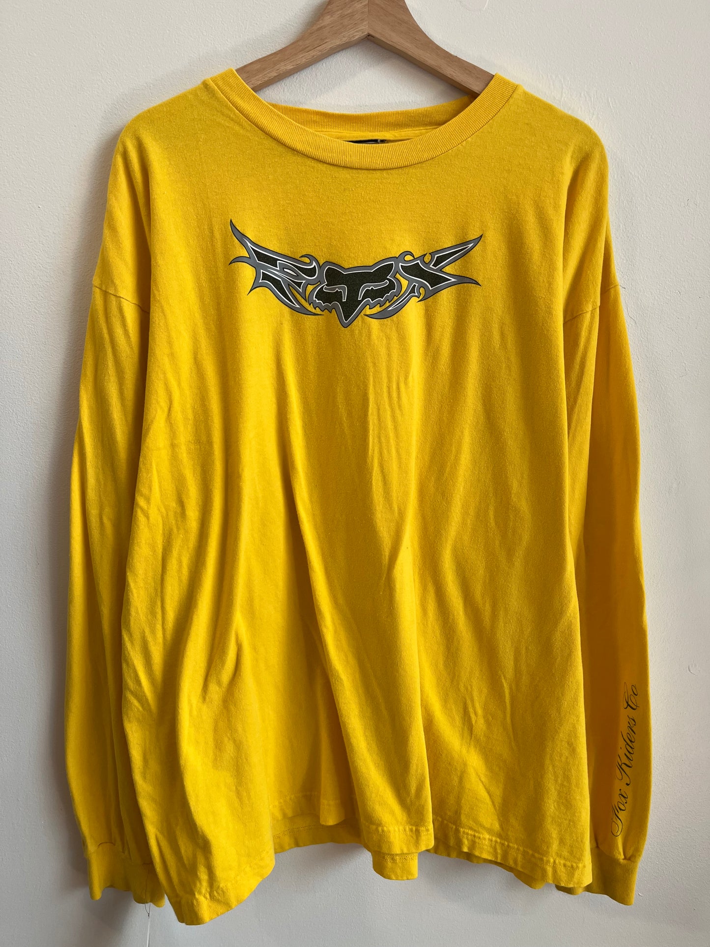 00s Fox Racing Yellow Long Sleeve Shirt (XL)