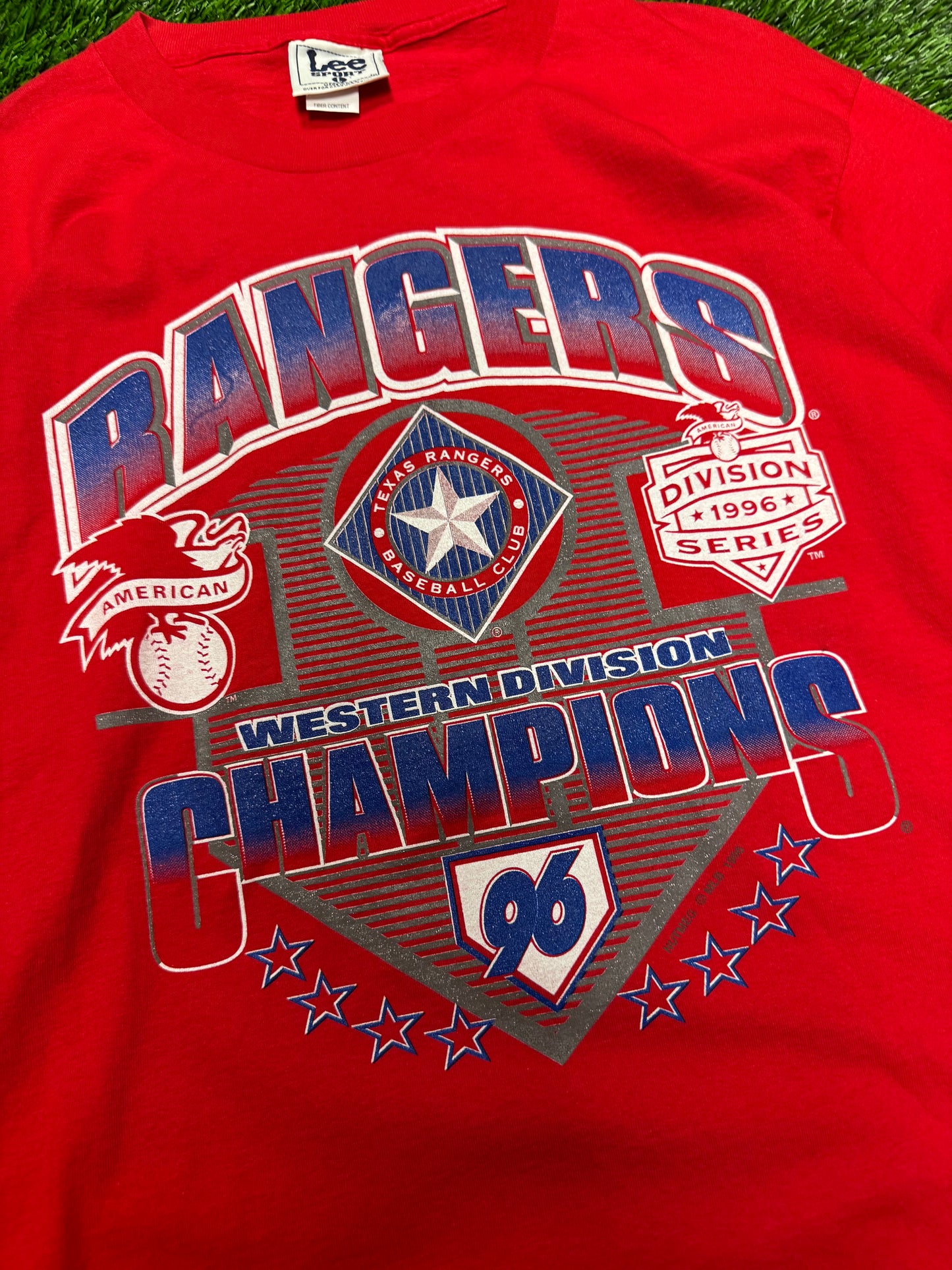 1996 Texas Rangers Division Champs Vintage Tee (L)