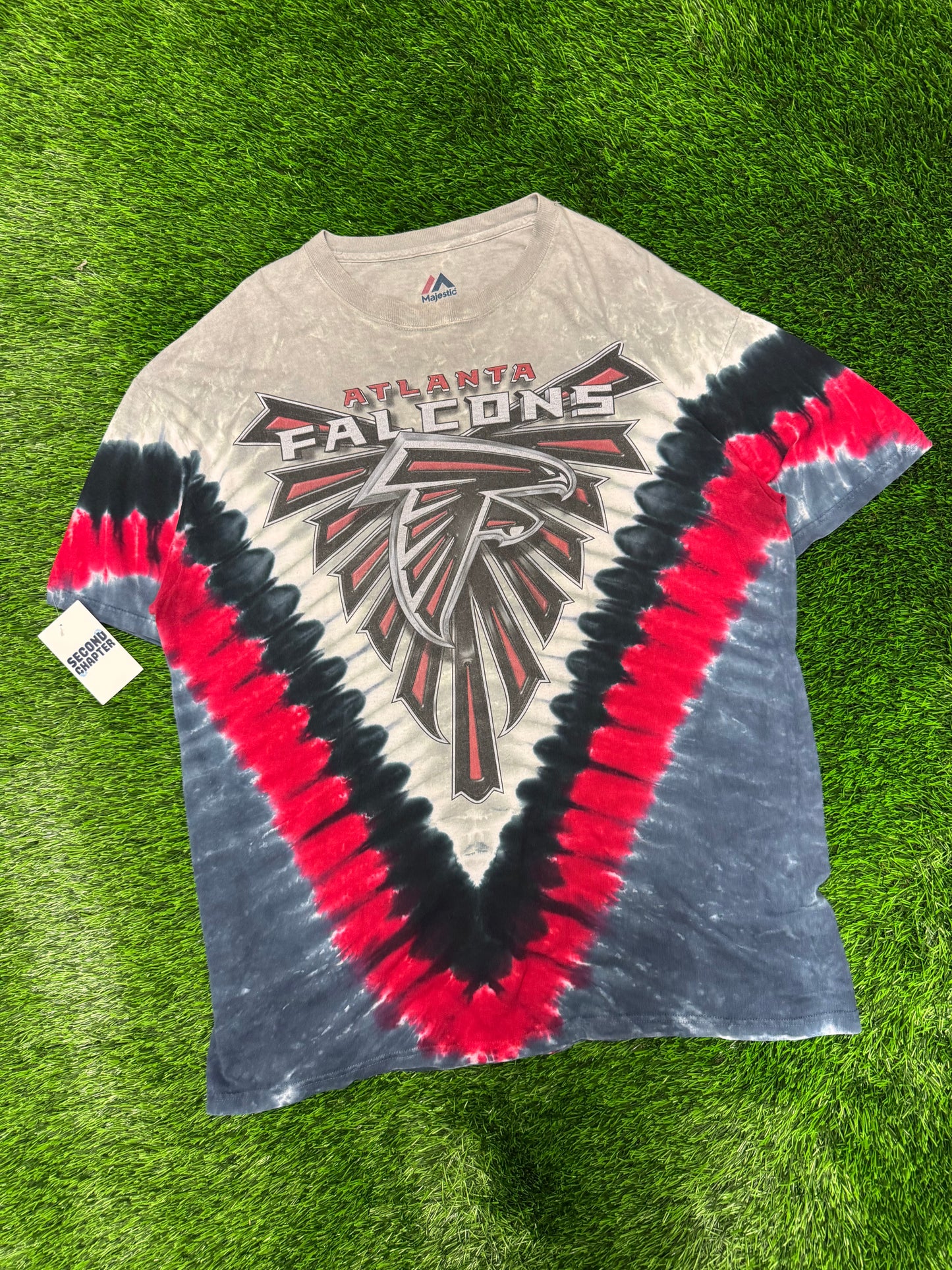 00s Atlanta Falcons Tie Dye Majestic Tee (XXL)
