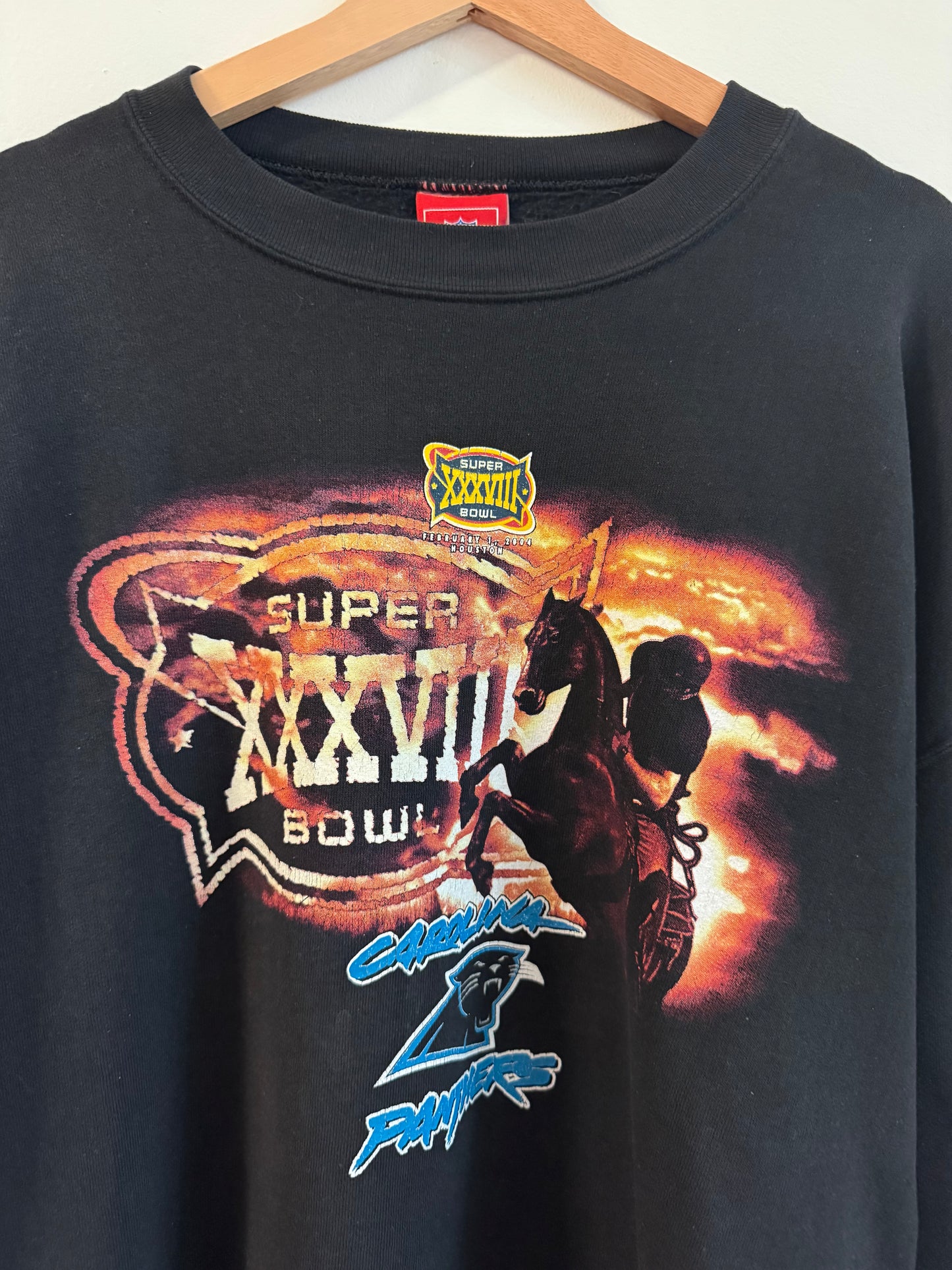 2004 Carolina Panthers Super Bowl XXXVIII Crewneck (XL)