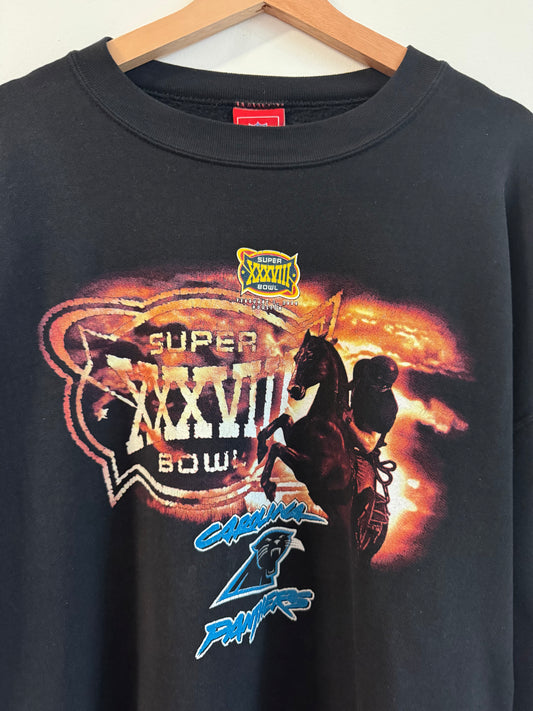 2004 Carolina Panthers Super Bowl XXXVIII Crewneck (XL)