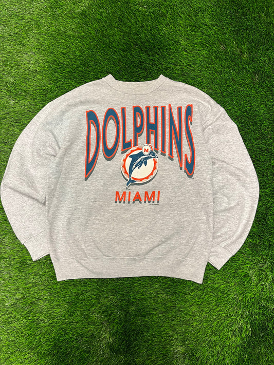 1993 Miami Dolphins Tultex Grey Crewneck (L)