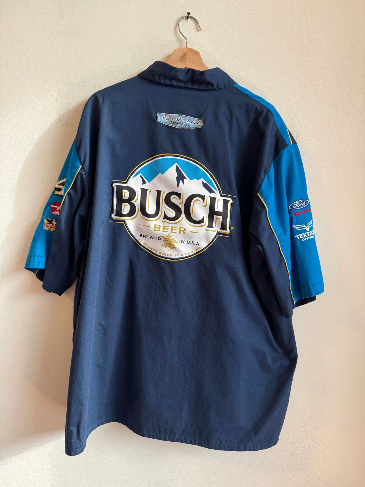 00s Nascar Busch Beer Mechanic Shirt (XXL)