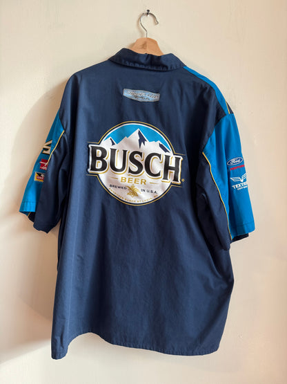 00s Nascar Busch Beer Mechanic Shirt (XXL)