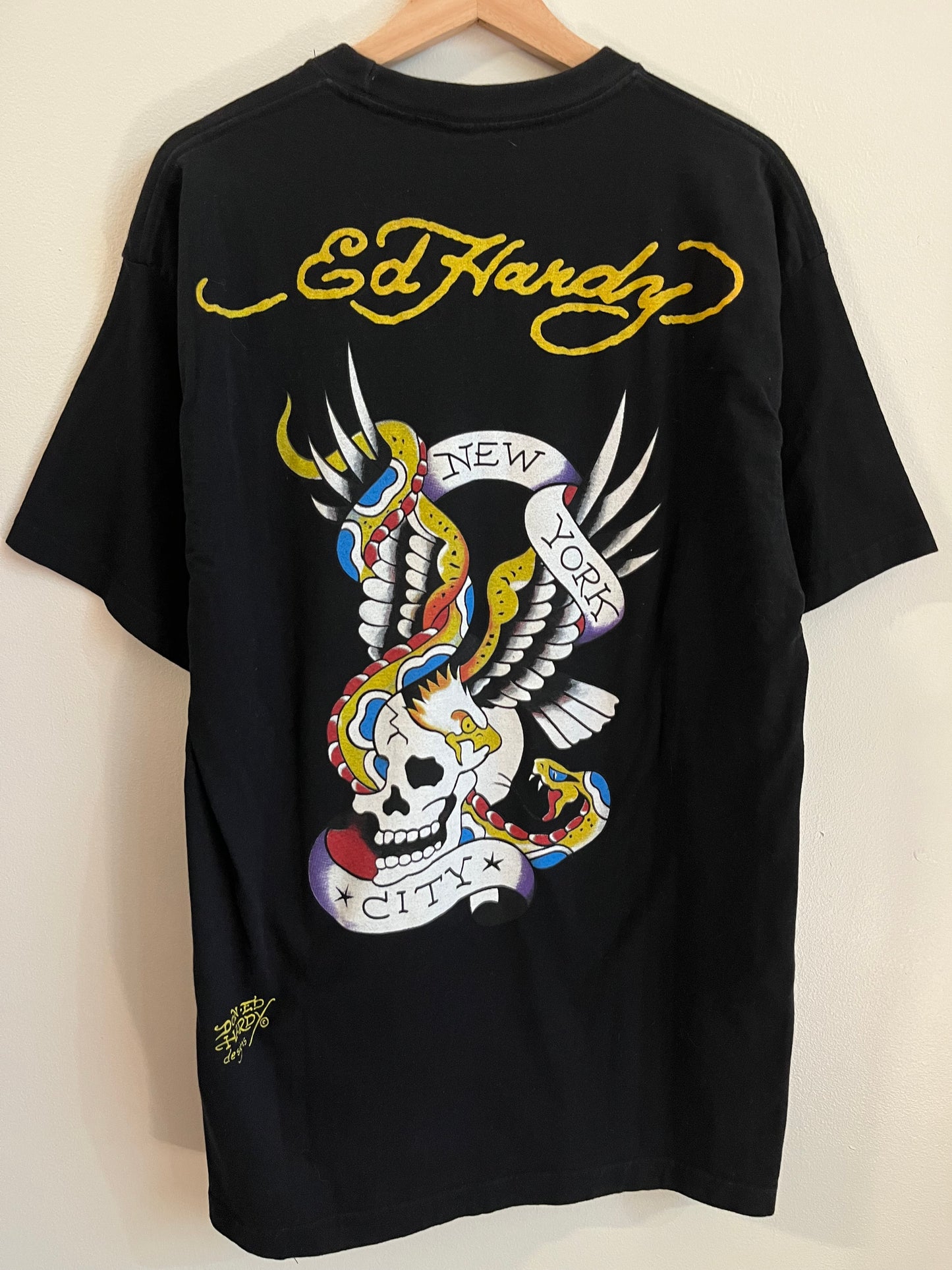 00s Ed Hardy Christian Audigier Tiger New York City Tee (L)