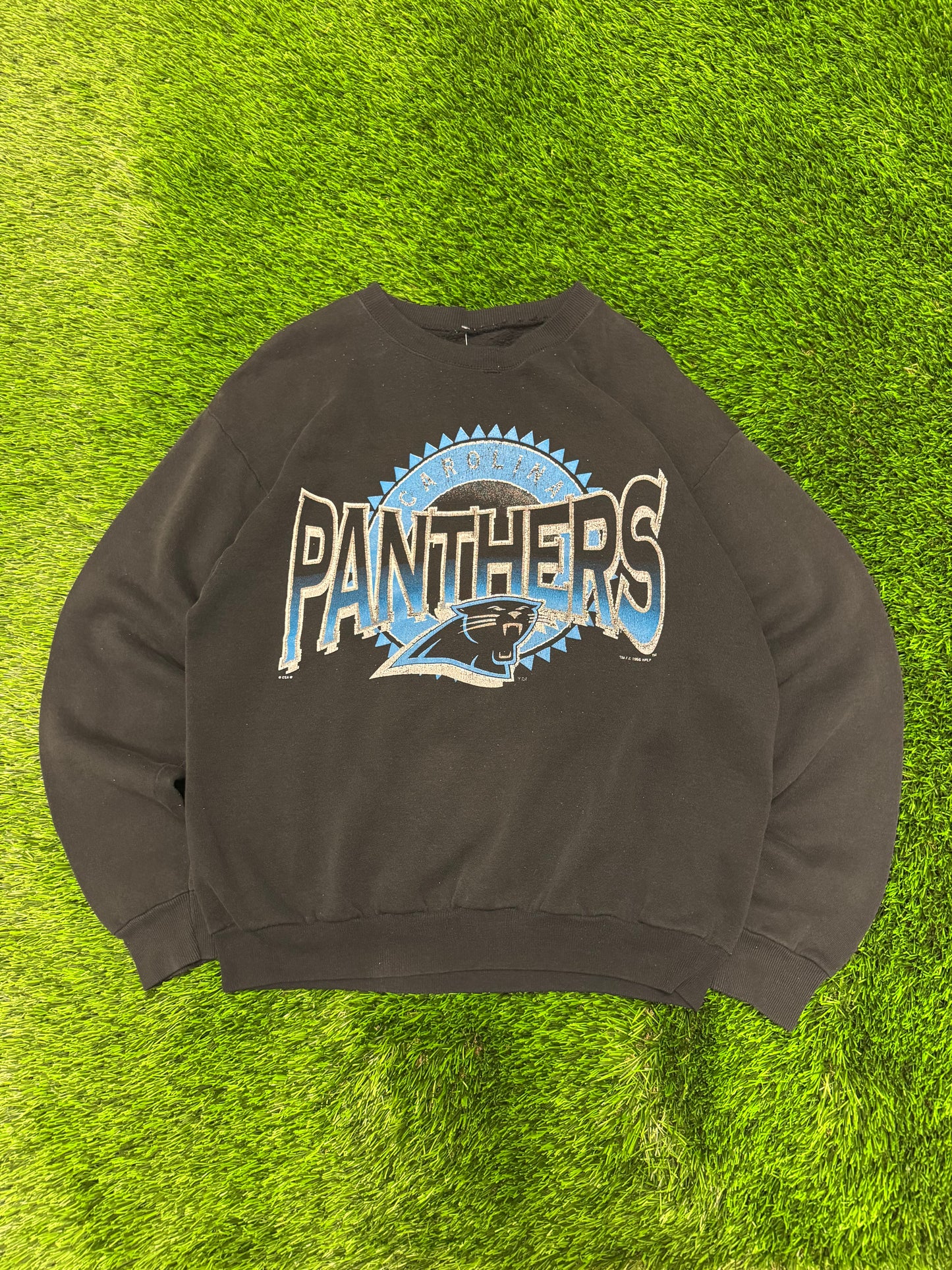 1996 Carolina Panthers Spell Out Crewneck (L)