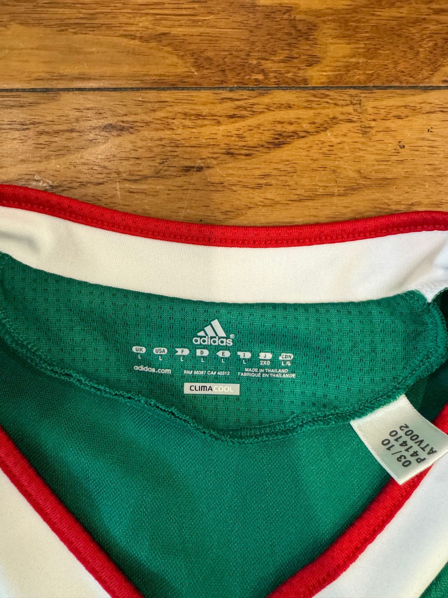 2010 Mexico Home Adidas Soccer Jersey (L)