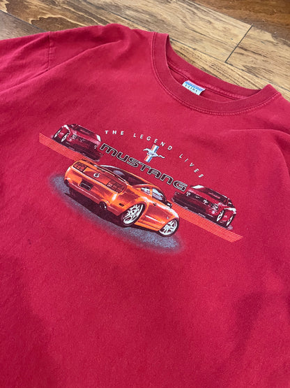 00s Ford Mustang Maroon Tee (XL)