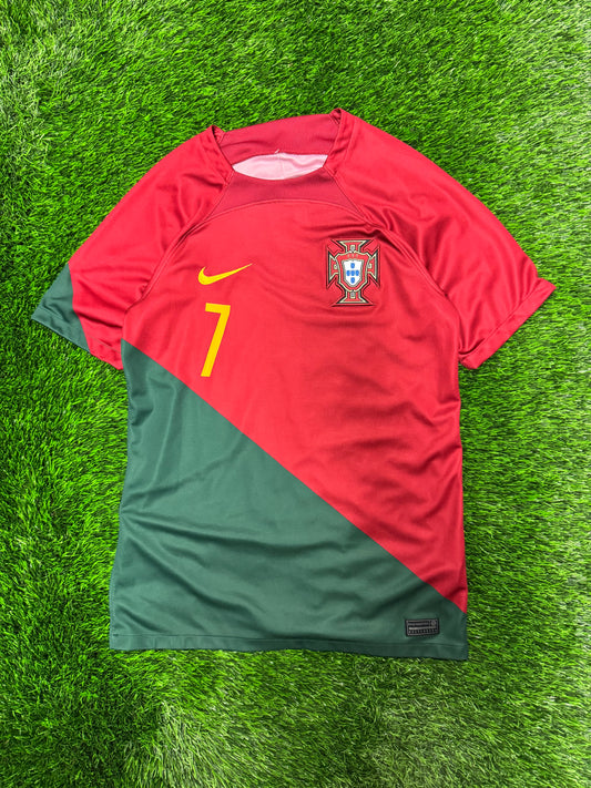 Nike Portugal Cristiano Ronaldo #7 Jersey 2022 FIFA World Cup Kit (S)