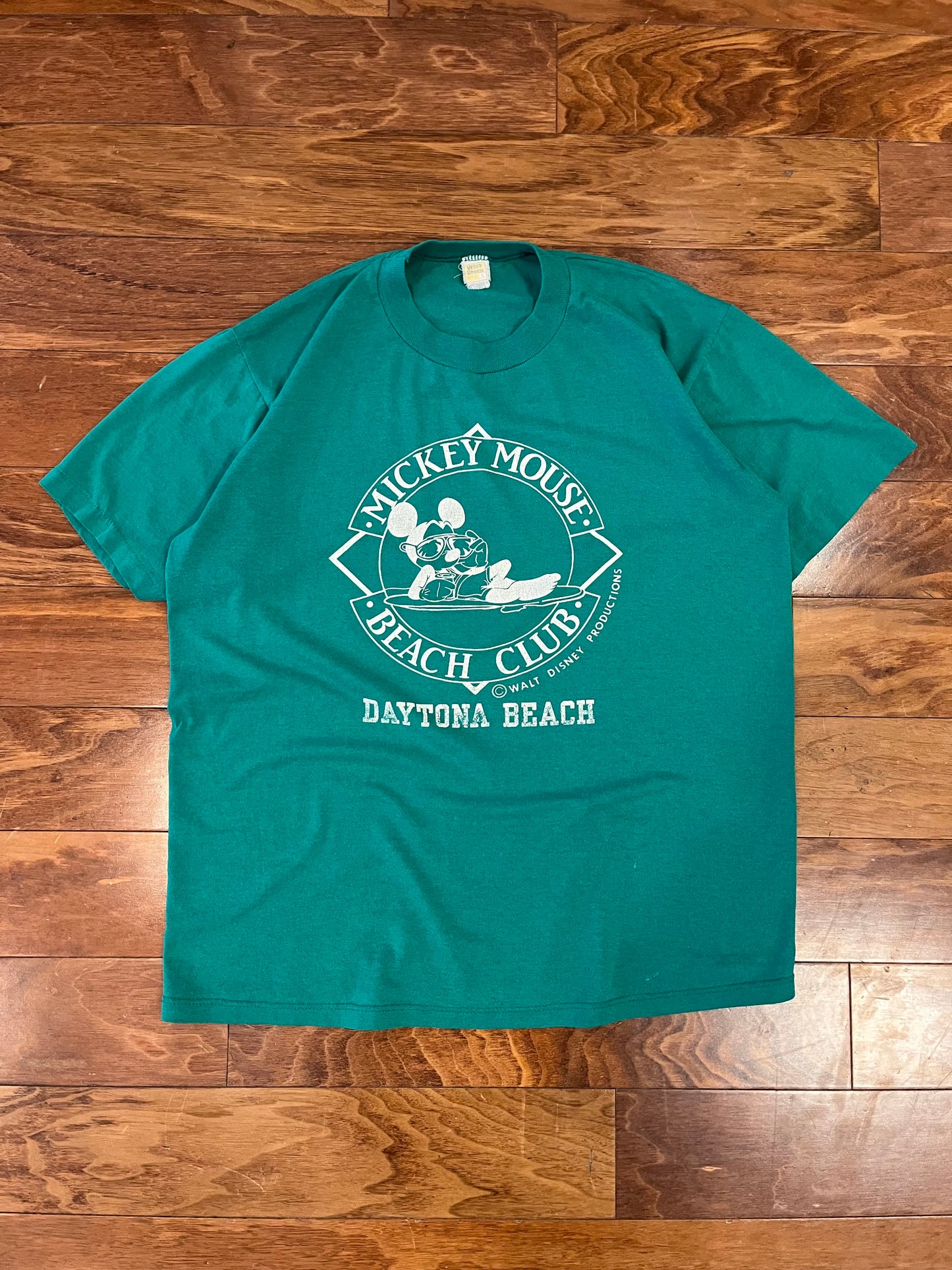 80s Mickey Mouse Beach Club Green Tee (M)