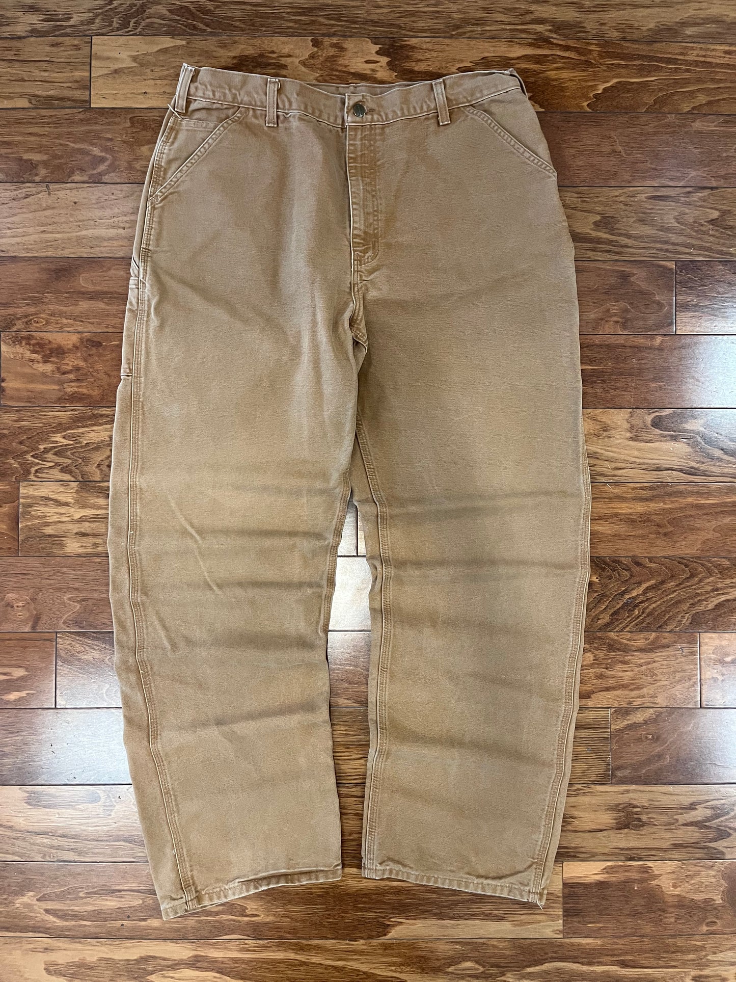 2015 Carhartt Dark Tan Carpenter Pants (38 x 36)