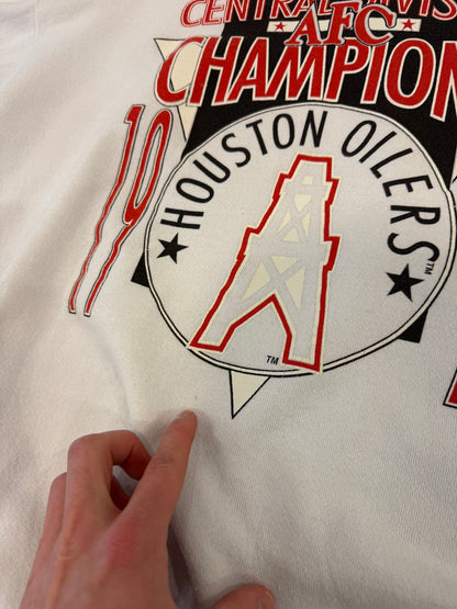 1991 Houston Oilers (Titans) Vintage AFC Champions Crewneck (XL)