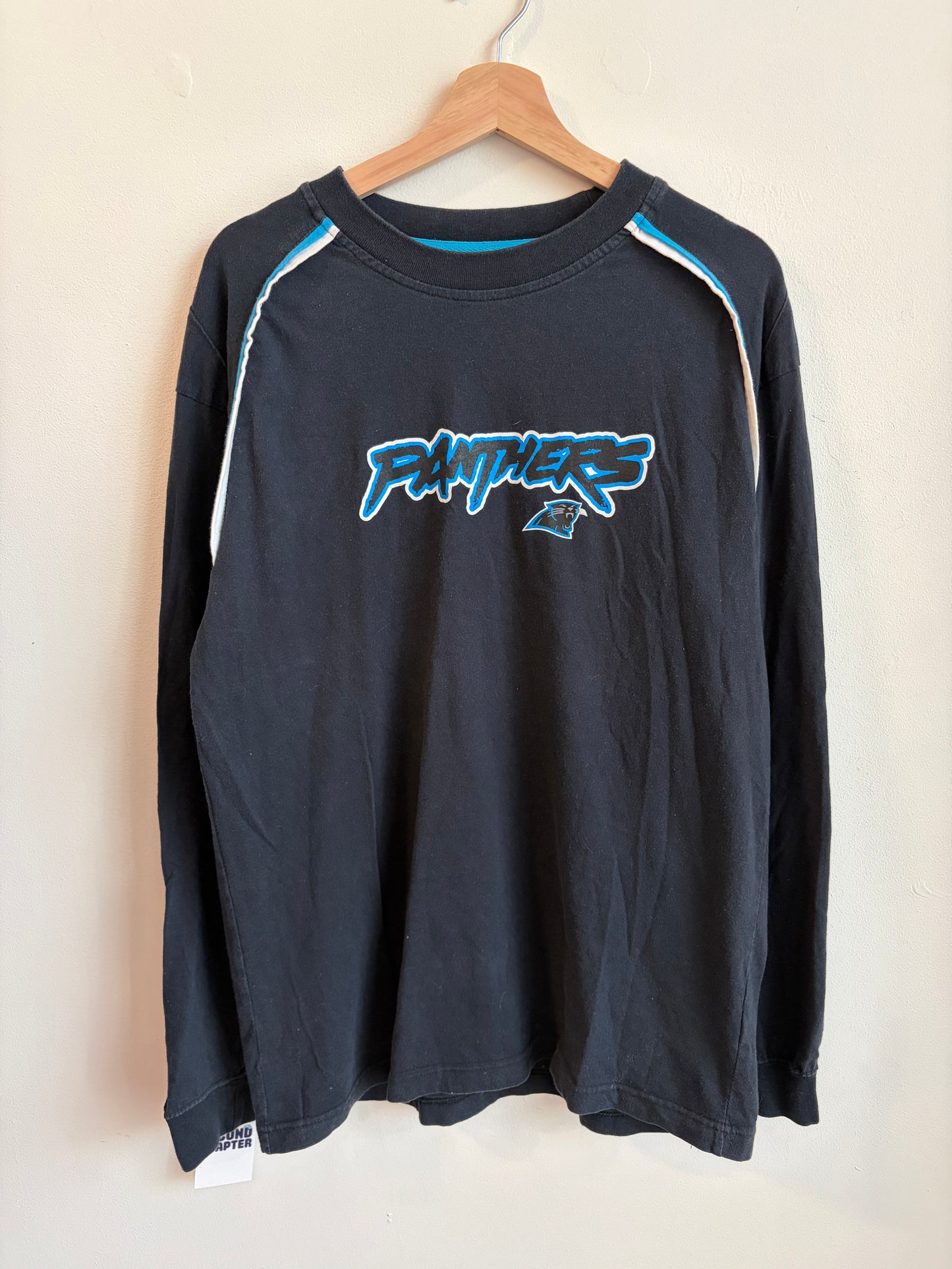 00s Carolina Panthers Cat Scratch Long Sleeve Shirt (M)