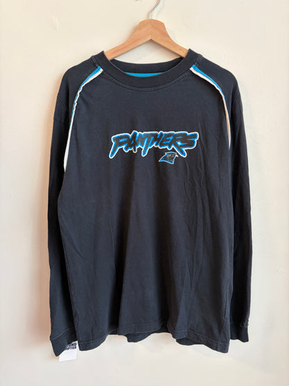 00s Carolina Panthers Cat Scratch Long Sleeve Shirt (M)