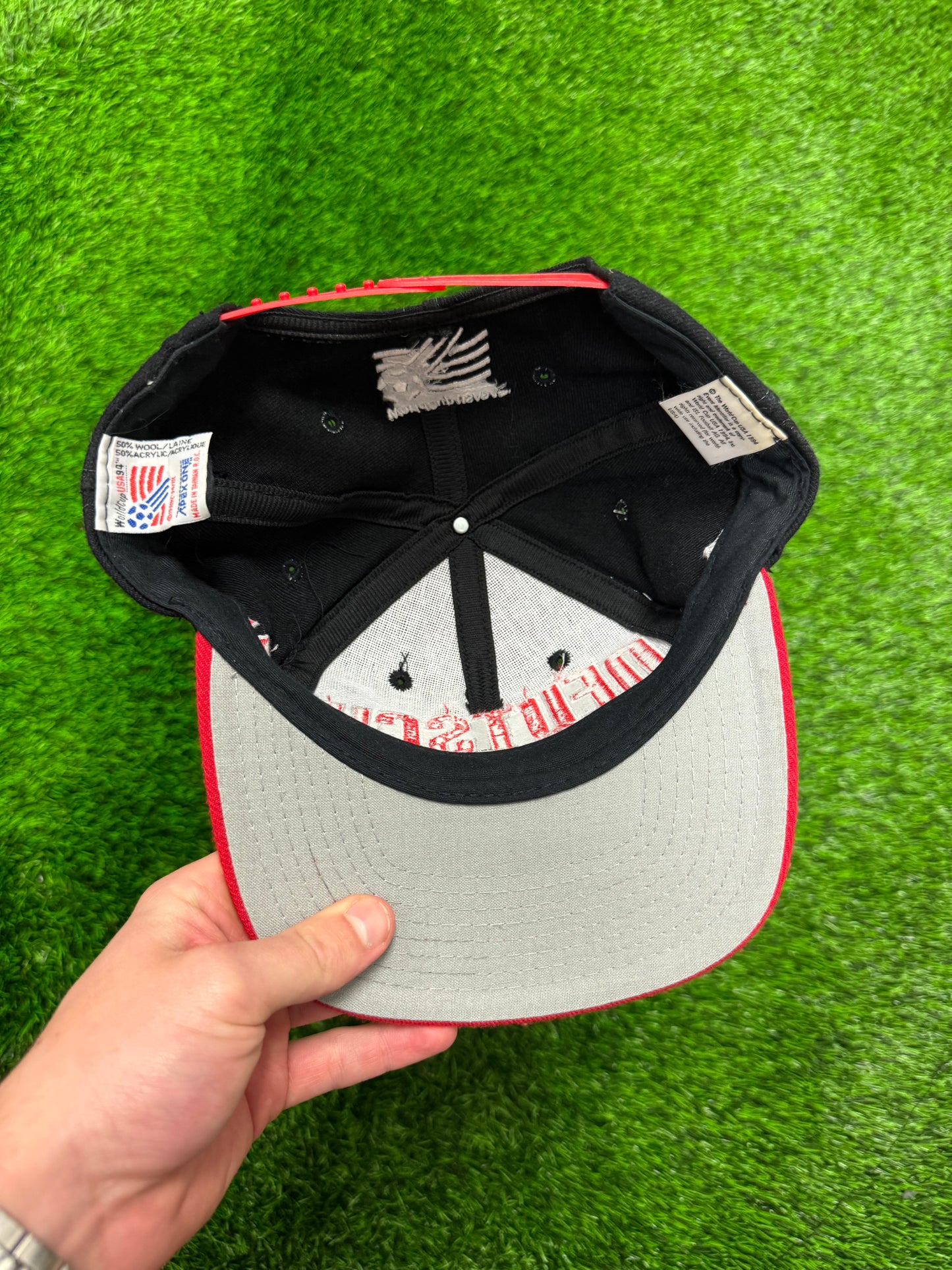 90s Deutschland World Cup Soccer Apex Vintage Snapback Hat (OS)
