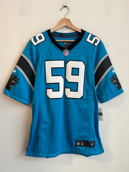 2016 Carolina Panthers Luke Kuechly Blue Nike Jersey (M)