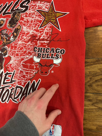 90s Michael Jordan Chicago Bulls Nutmeg Vintage NBA Tee (M)