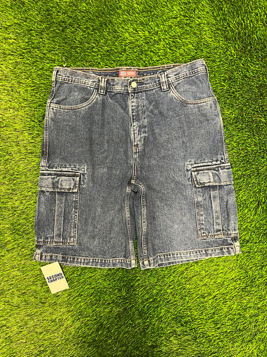 00s Faded Glory Denim Cargo Shorts (36)
