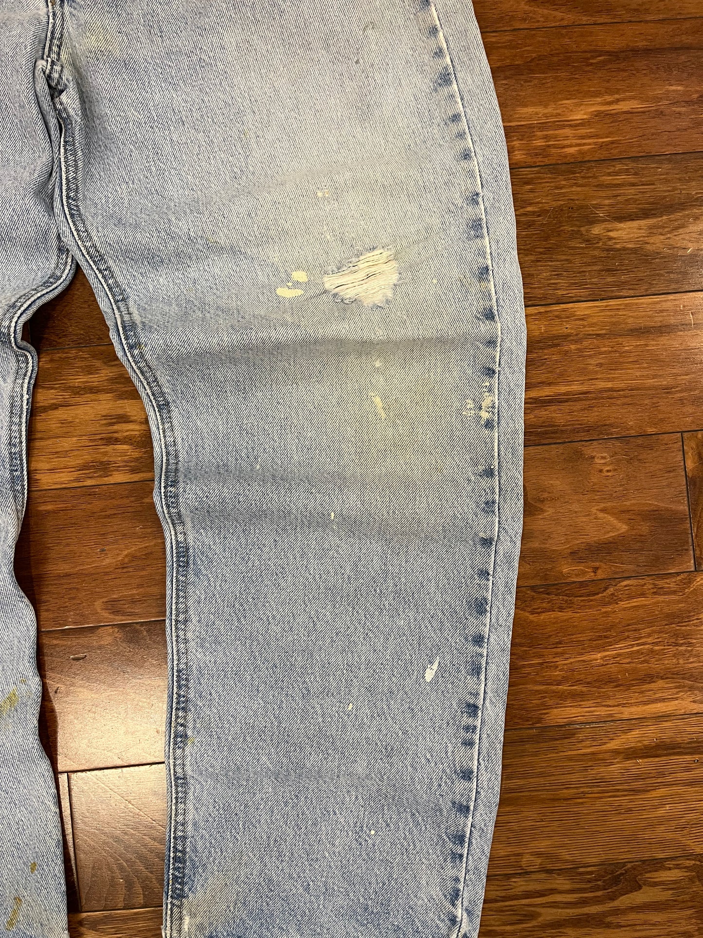 00s Carhartt Faded Distressed Blue Jeans (38 x 30)