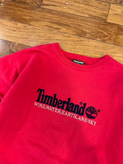 00s Timberland Embroidered Red Crewneck (XL)
