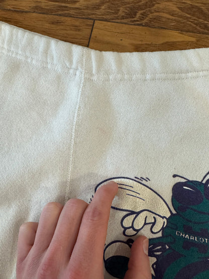 80s Charlotte Hornets White Sweatpants (L)