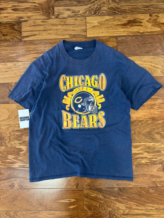 80s Chicago Bears Spell Out Vintage NFL Tee (S)