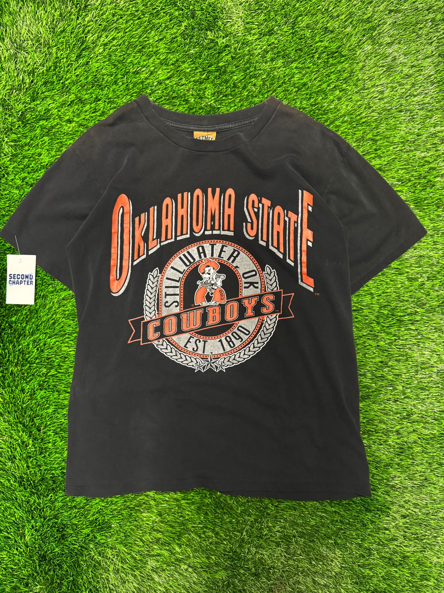 90s Oklahoma State Cowboys Graphic Vintage Nutmeg Tee (M)