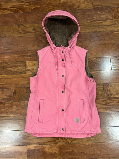 2014 Carhartt Sherpa Lined Pink Vintage Vest (S)