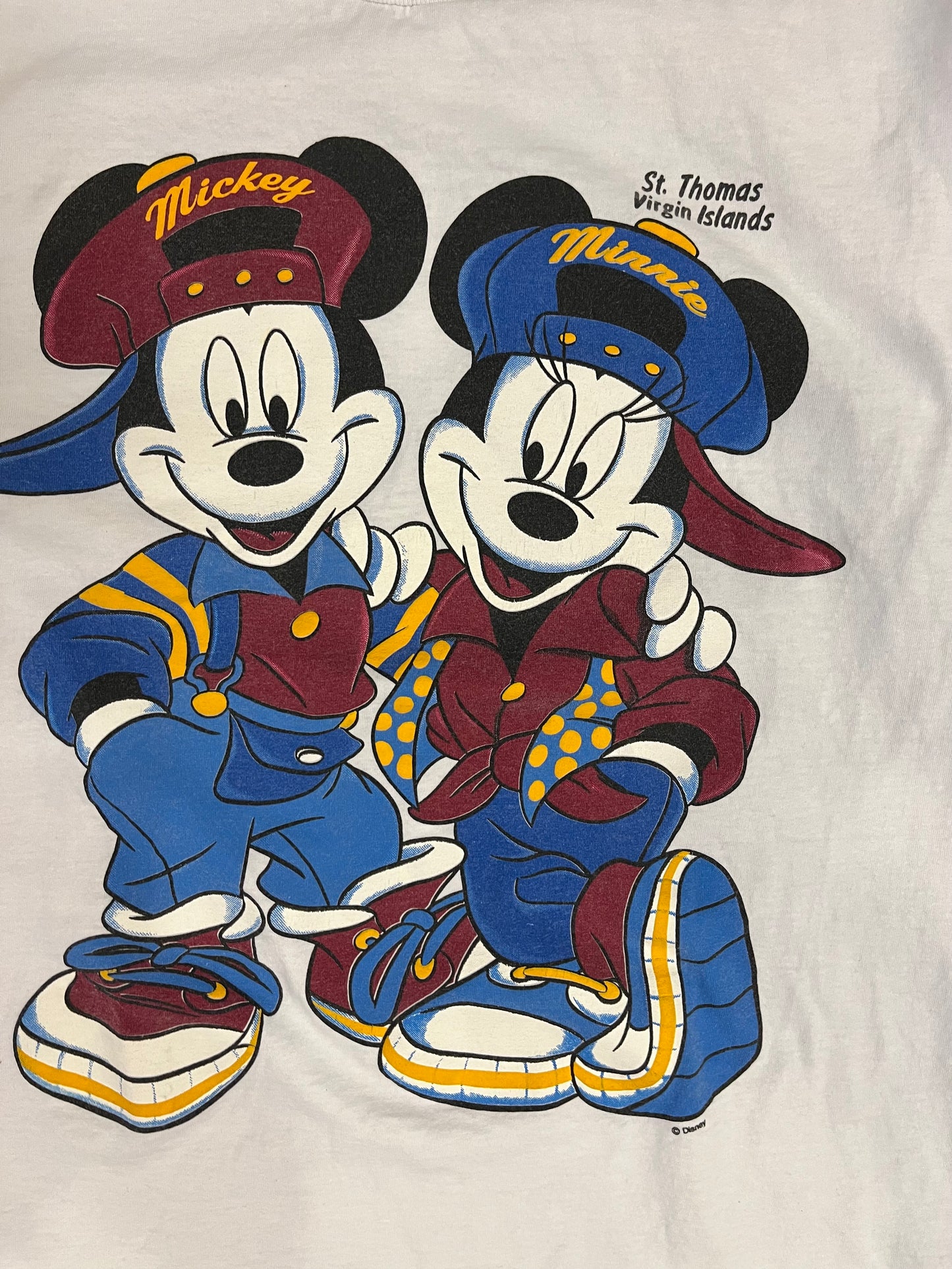 90s Mickey & Minnie Double Sided Graphic Tee (L)