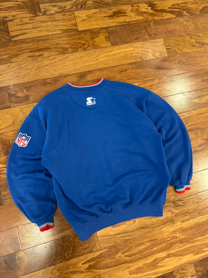 90s New York Giants Starter Blue Crewneck (L)