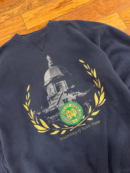 90s Notre Dame Heavyweight Graphic Crewneck (XL)