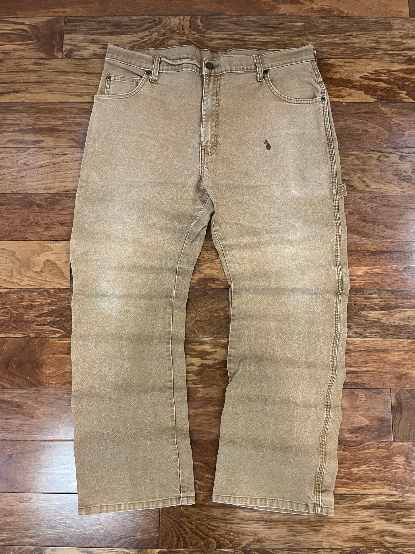 00s Dickies Tan Distressed Carpenter Pants (36 x 30)