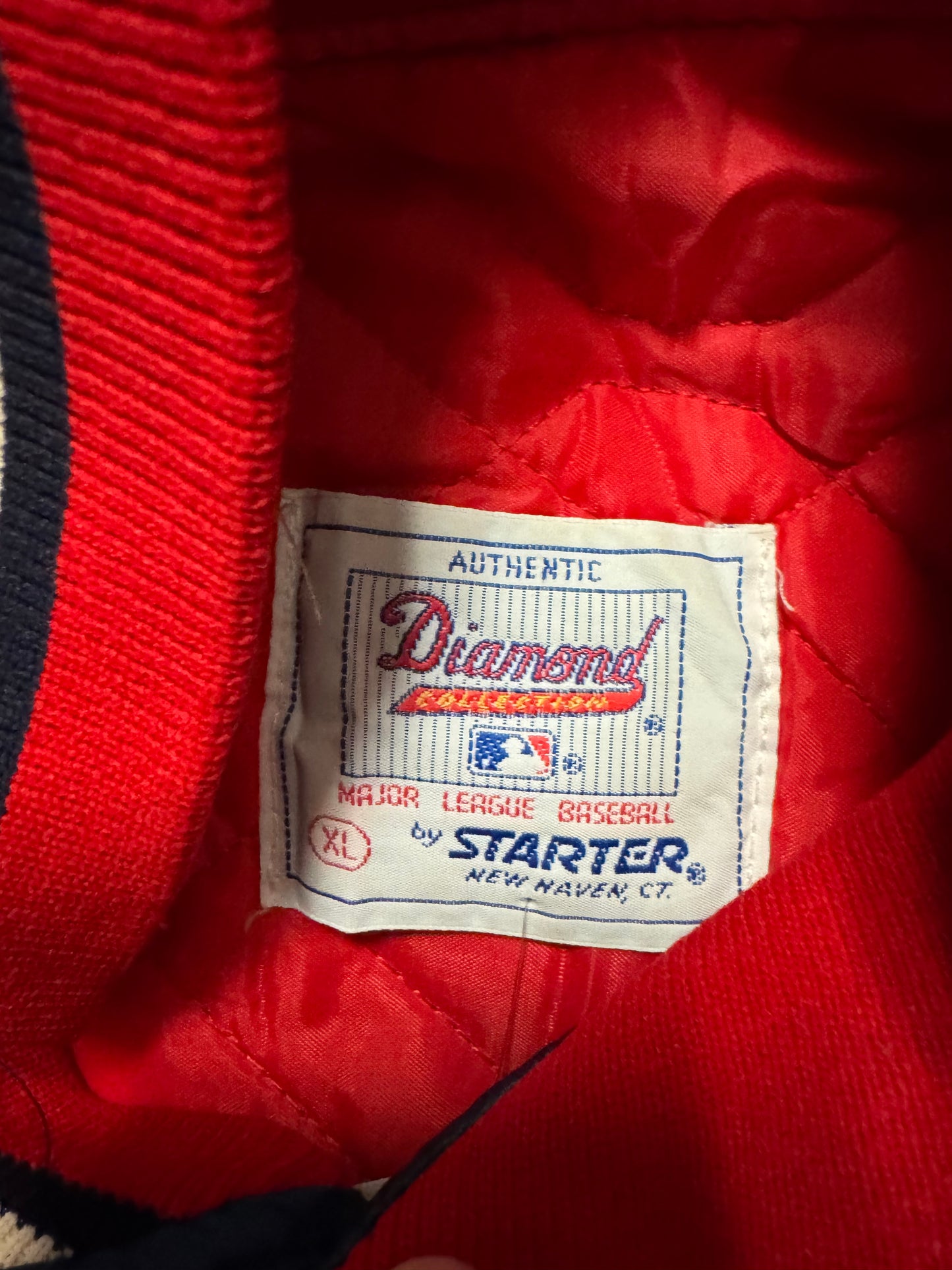 90s Atlanta Braves Vintage MLB Starter Satin Jacket (XL)