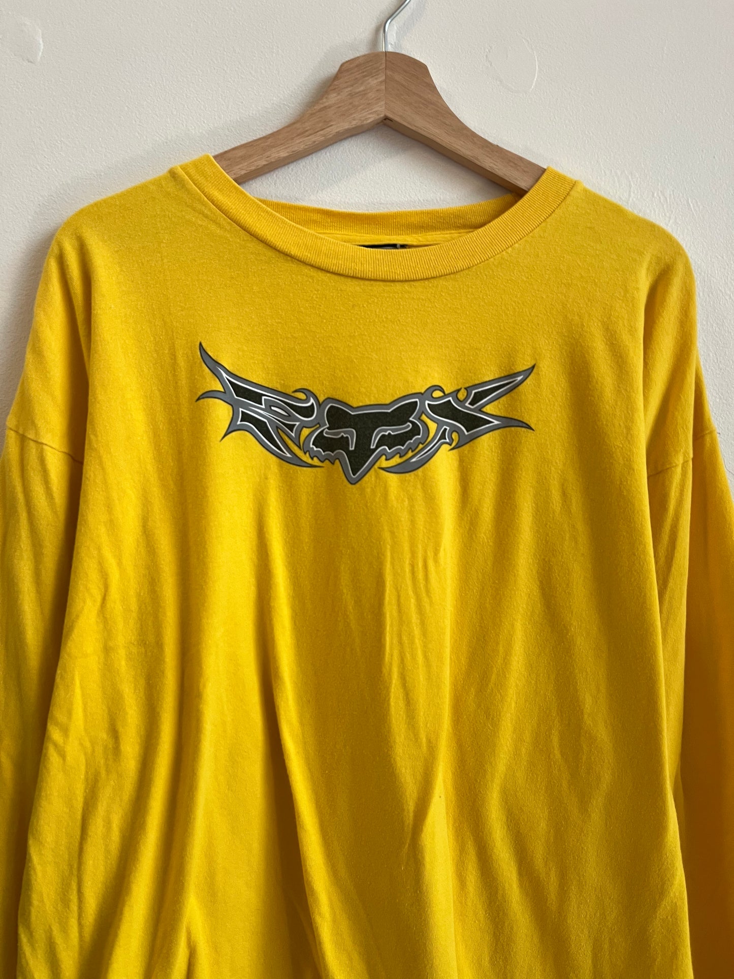 00s Fox Racing Yellow Long Sleeve Shirt (XL)