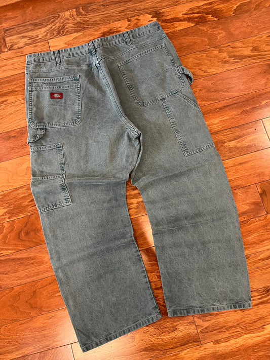 00s Dickies Teal Baggy Carpenter Jeans (40 x 29)