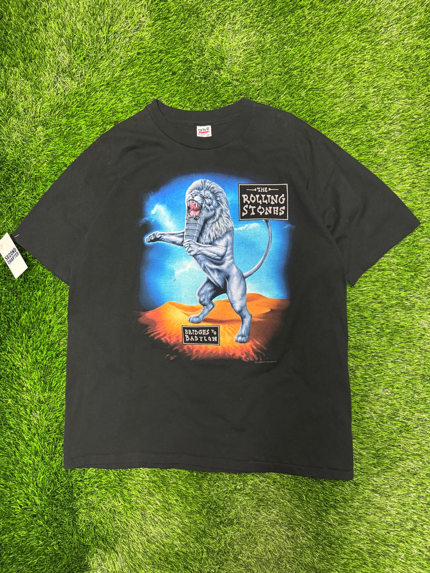 1997 Rolling Stones Bridges To Babylon Anvil Vintage Band Tee (XXL)