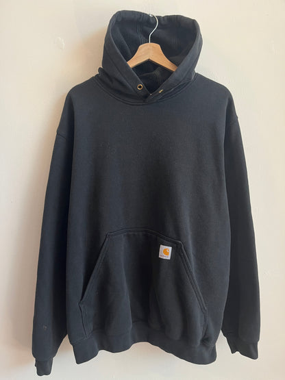 00s Carhartt Essential Black Spell Out Hoodie (L)