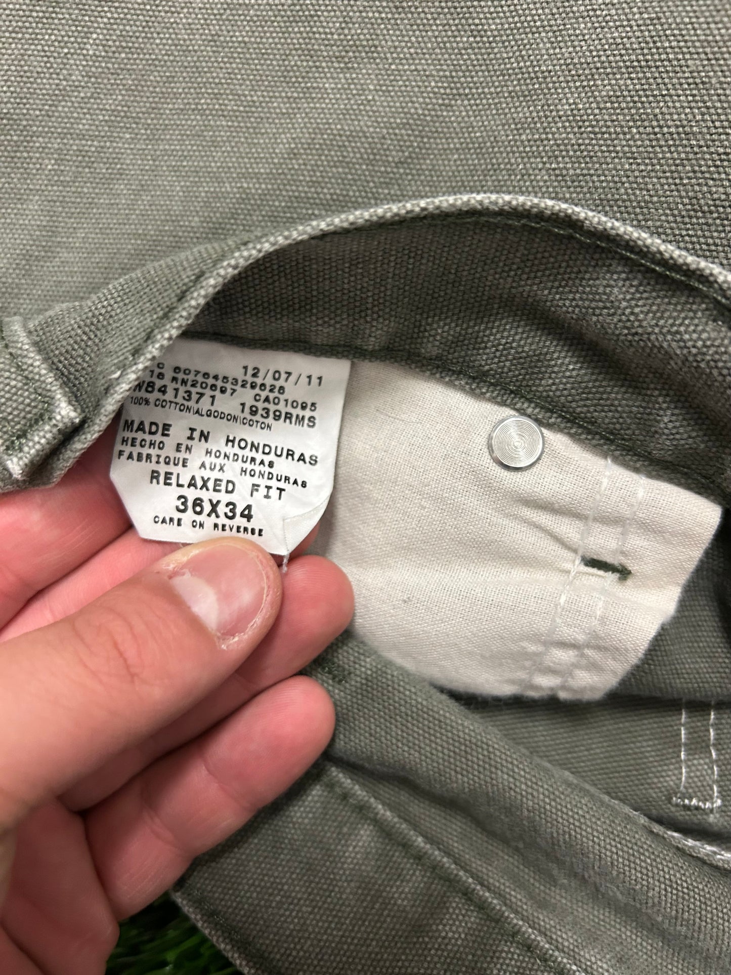 2011 Dickies Olive Green Carpenter Pants (36 x 34)