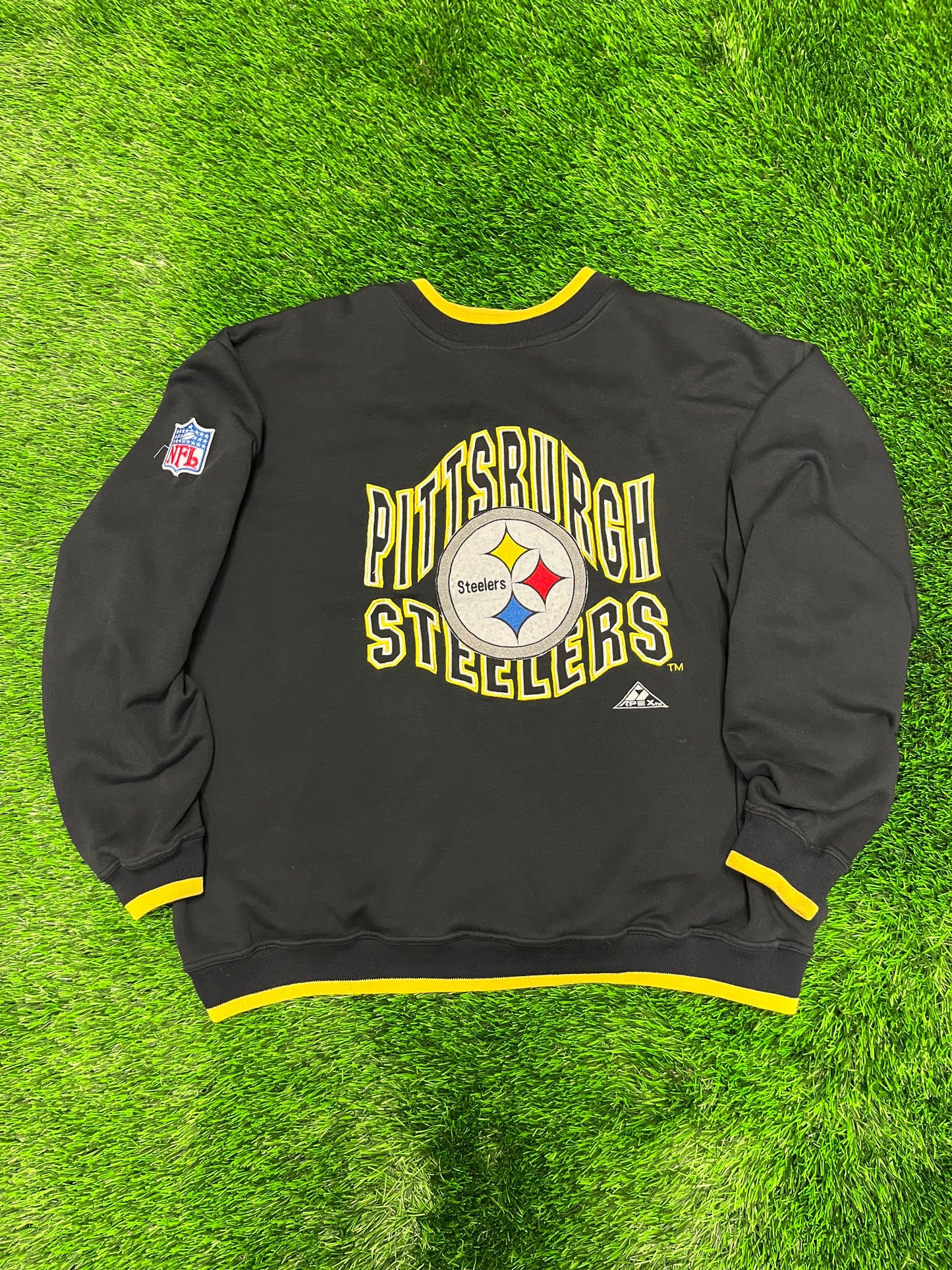 90s Pittsburgh Steelers Embroidered Crewneck (XL)