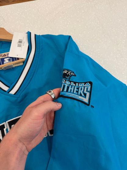 90s Carolina Panthers Embroidered Blue Starter Inaugural Season Windbreaker (M)