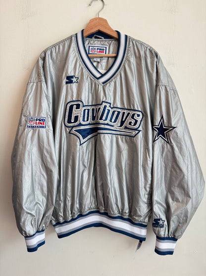 90s Dallas Cowboys Silver Starter Windbreaker (L)