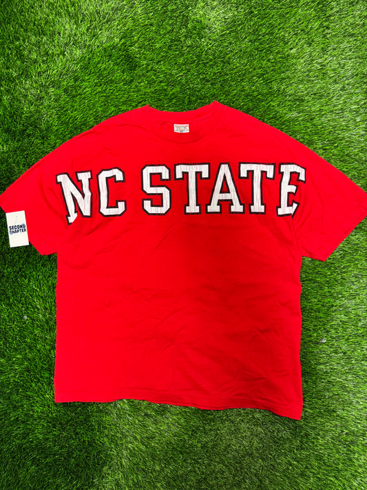 90s NC State Wolfpack Big Spell Out Vintage Tee (XXL)