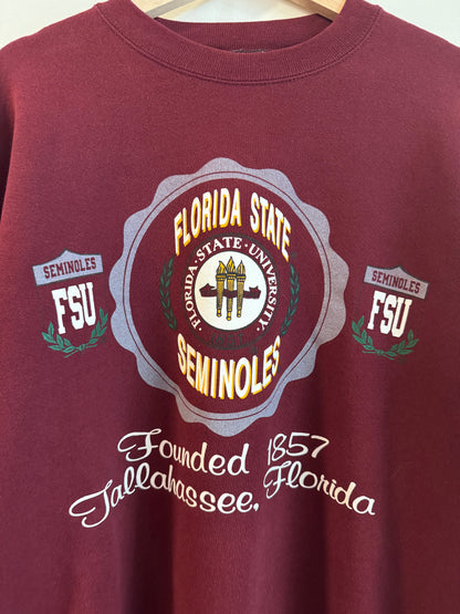 90s Florida State Semiloes (FSU) Spell Out Crewneck (XL)