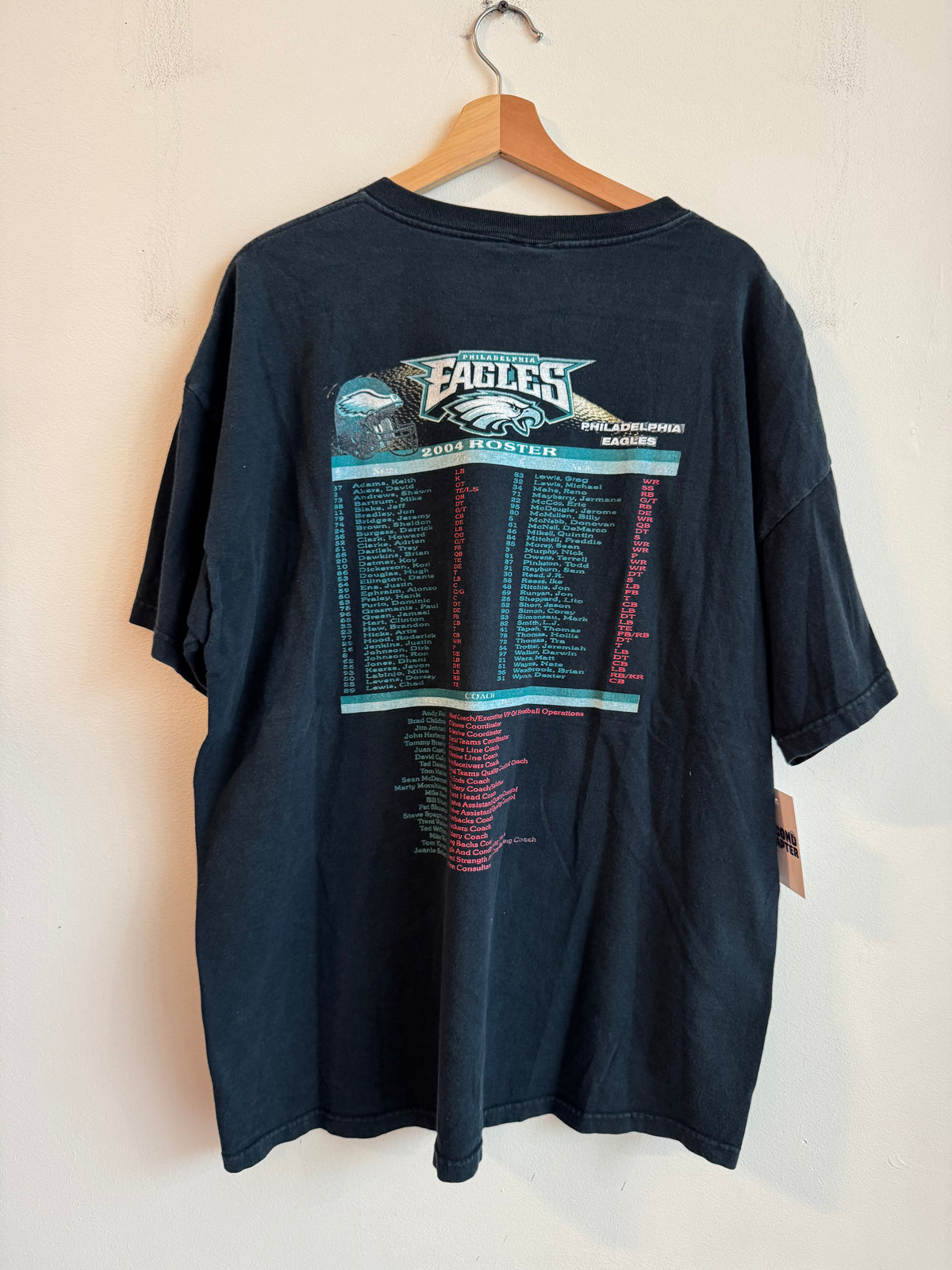 2004 Philadelphia Eagles Helmet Roster Tee (XXL)
