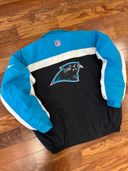 00s Carolina Panthers Reebok Stained Puffer Jacket (XL)