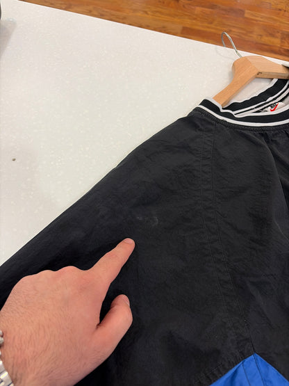 90s Nike Center Swoosh Black & Blue Windbreaker (XL)
