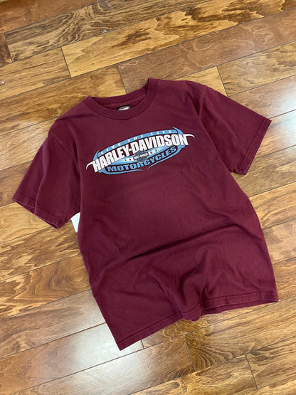 2005 Harley Davidson Burgundy Las Vegas Tee (L)